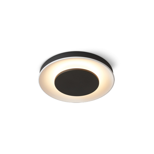 Plafón circular de aluminio 28W diámetro 36cm negro